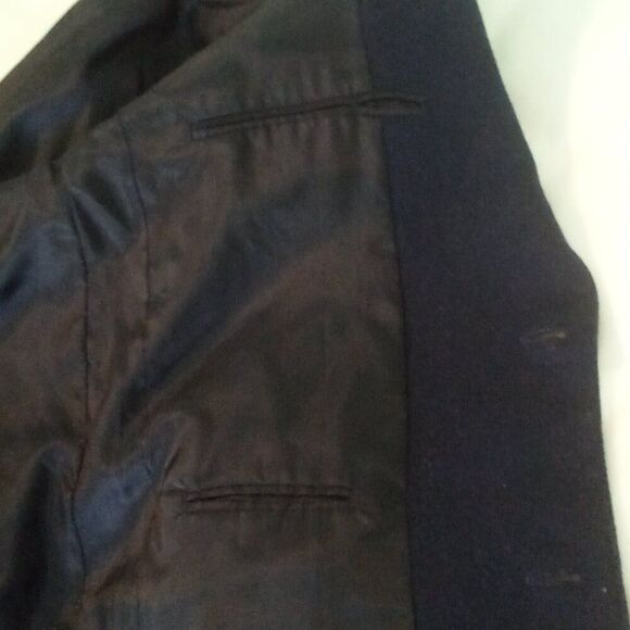 7 COLLECTION 46L NAVY 100% WOOL FULLY LINED 2-BUTTON SINGLE BREASTED JACKET SUIT - Picture 7 of 11